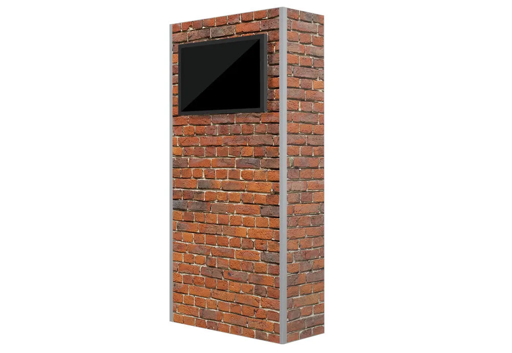 Brick Fabric Tension Wall and TV