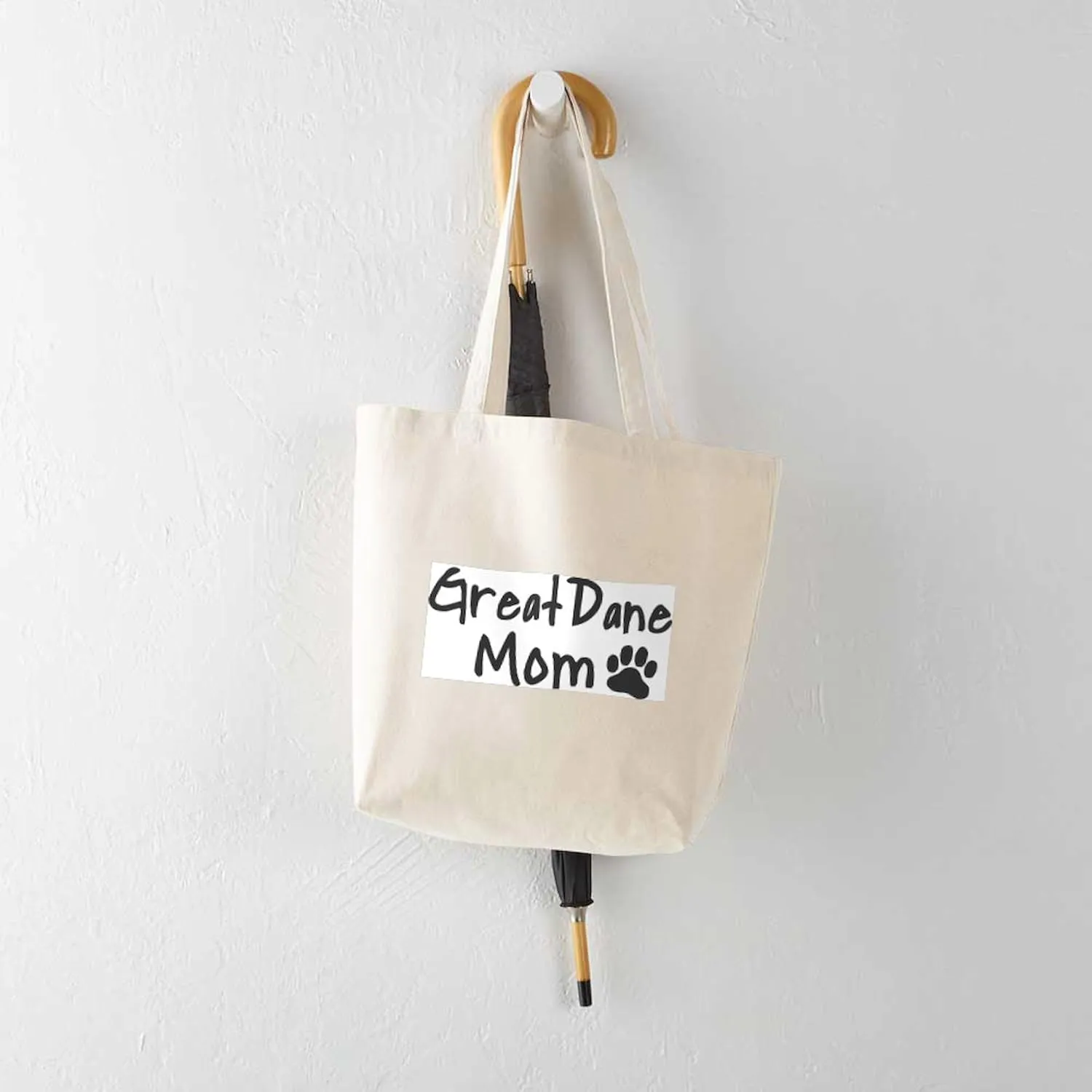 CafePress Great Dane MOM Tote Bag Natural Canvas Tote Bag, Reusable Shopping Bag