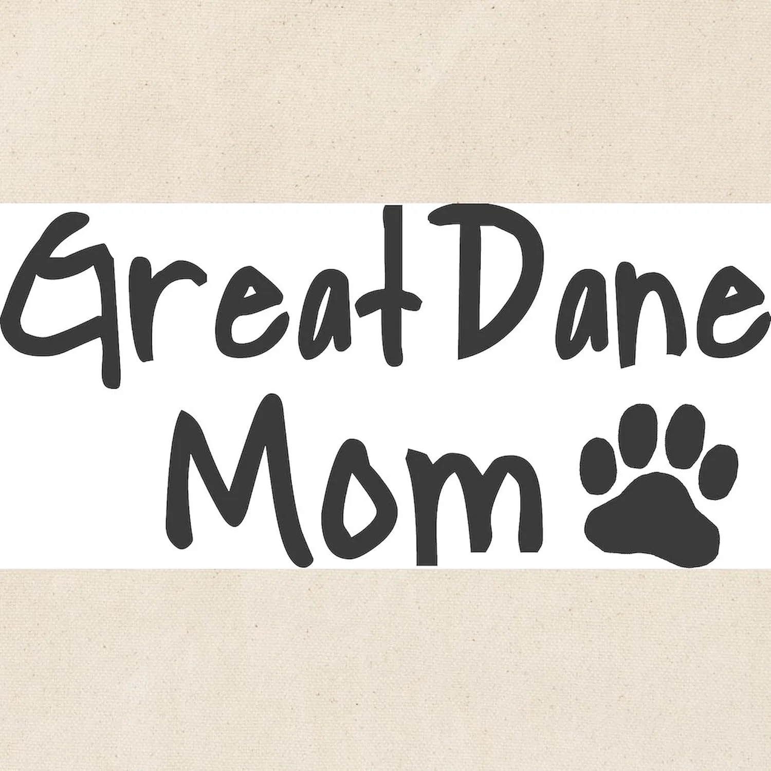 CafePress Great Dane MOM Tote Bag Natural Canvas Tote Bag, Reusable Shopping Bag