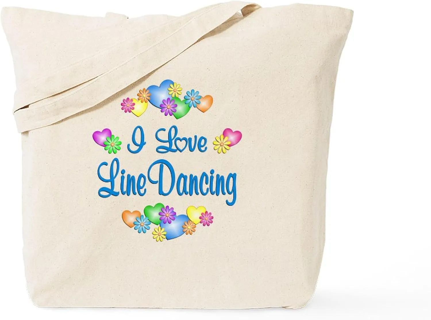 CafePress I Love Line Dancing Tote Bag Natural Canvas Tote Bag, Reusable Shopping Bag