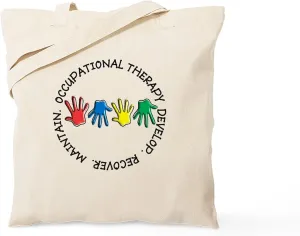 CafePress OT CIRCLE HANDS 2 Tote Bag Natural Canvas Tote Bag, Reusable Shopping Bag