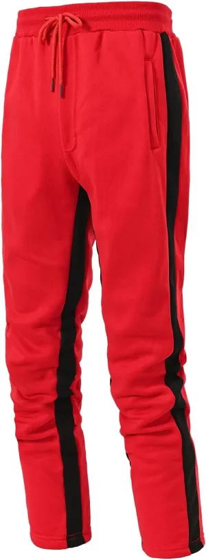 Casual Sweatpants for Men Mens Casual Hip Hop Pants Solid Color Track Cuff Workout Pants with Lightweight Sweatpants