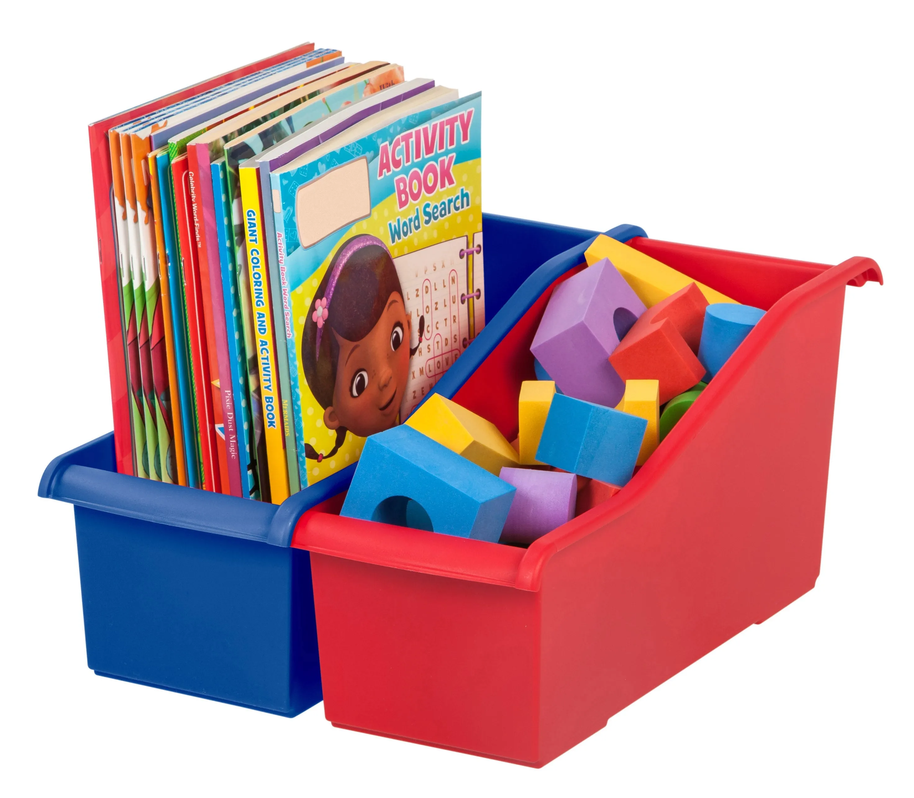 Connecting Book Bin, Red or Blue