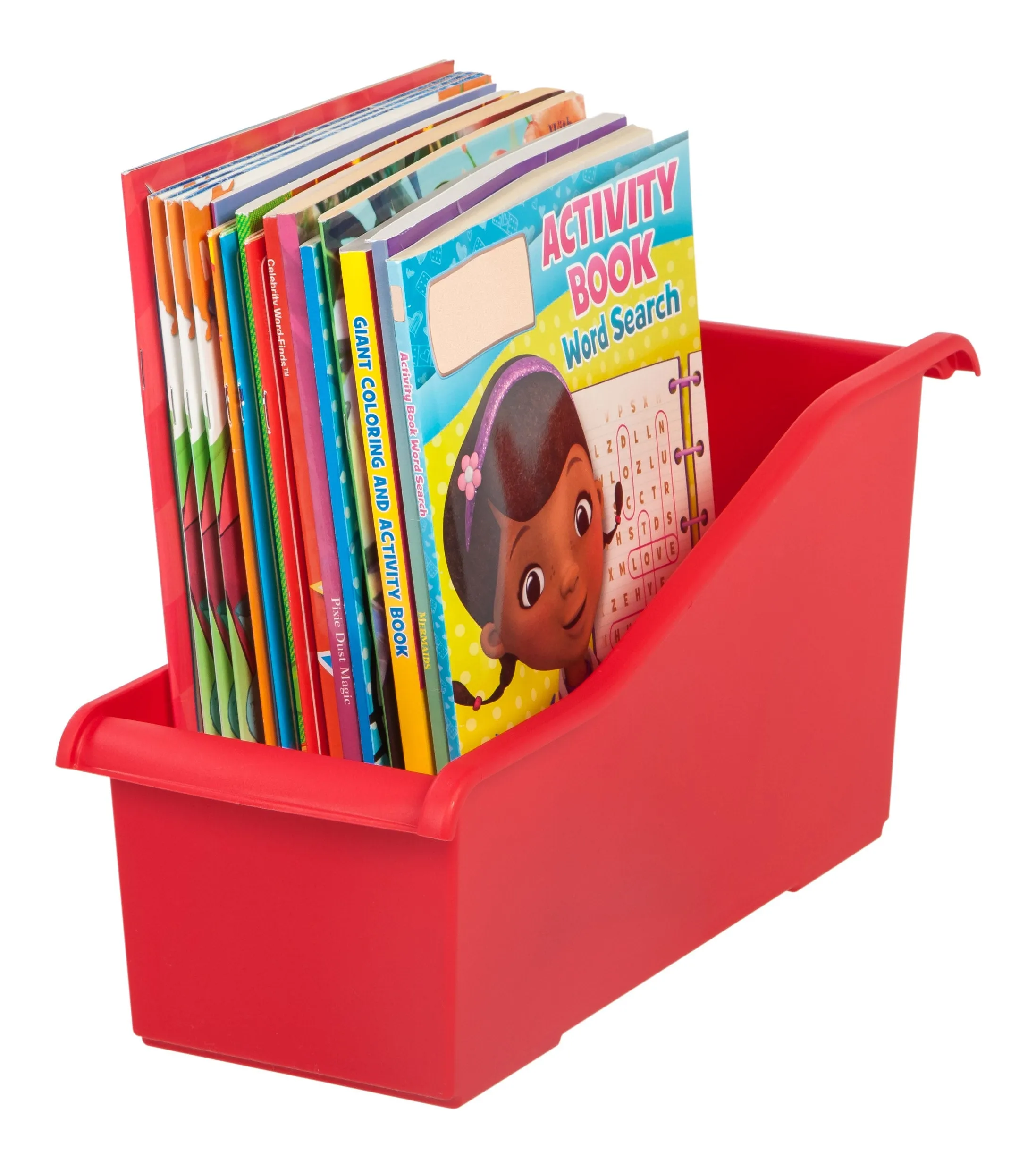 Connecting Book Bin, Red or Blue