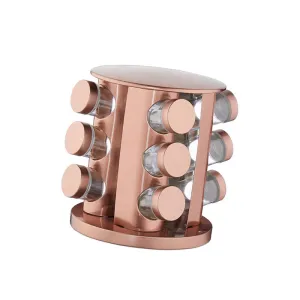 Copper Spice Carousel With 12 Jars Csr-013