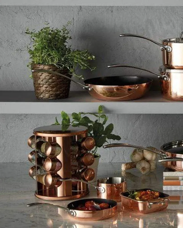 Copper Spice Carousel With 12 Jars Csr-013