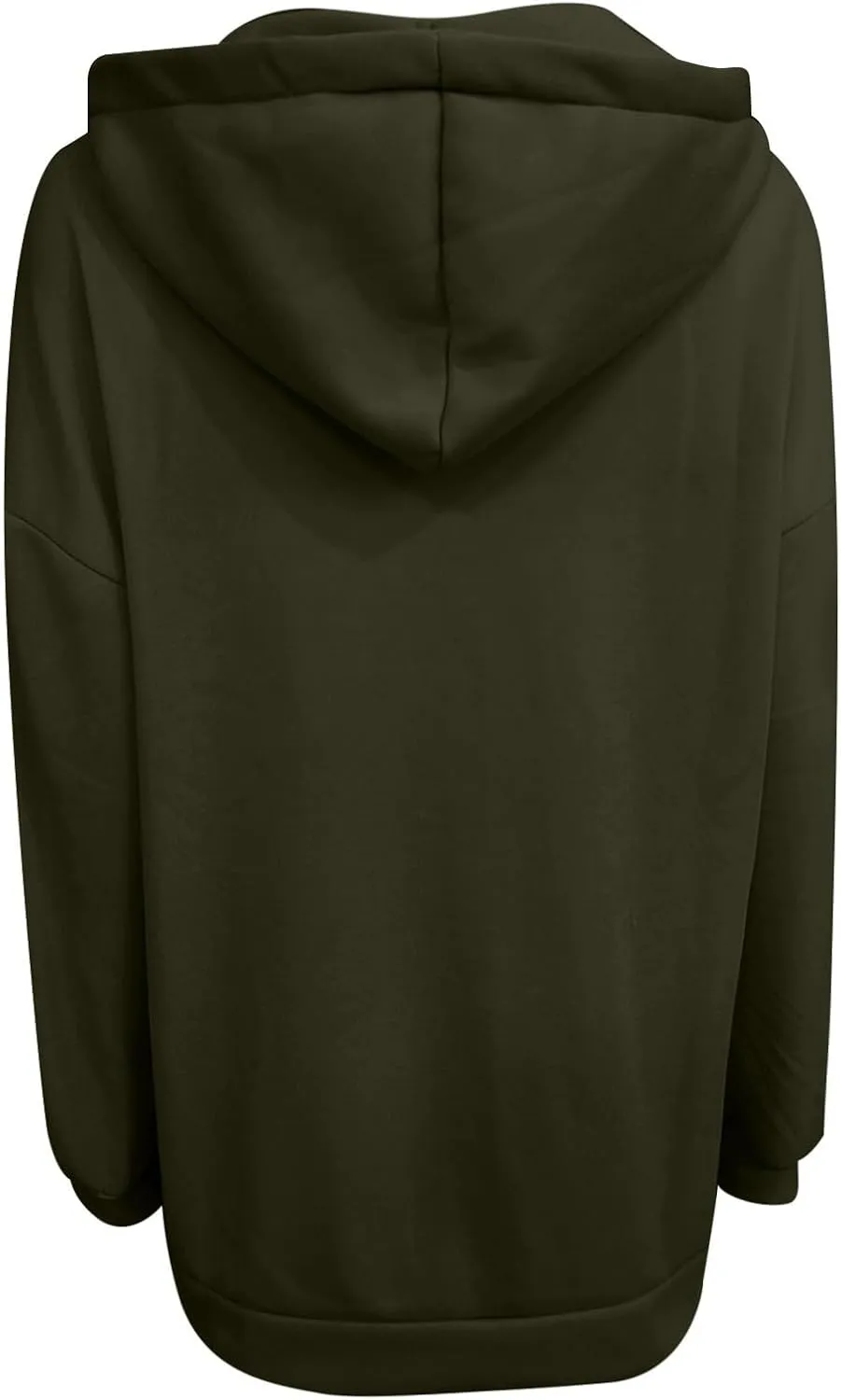 COTECRAM Women's Zip Up Hoodies Oversized Long Sleeve Fall Hooded Sweatshirts Casual Long Fleece Jacket Coats with Pockets