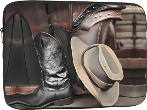 Cowboy Black Hat Western Boots Laptop Inner Bag 13 Inch Laptop Sleeve Case For Laptop Briefcase Carrying Bag Pouch Skin Cover