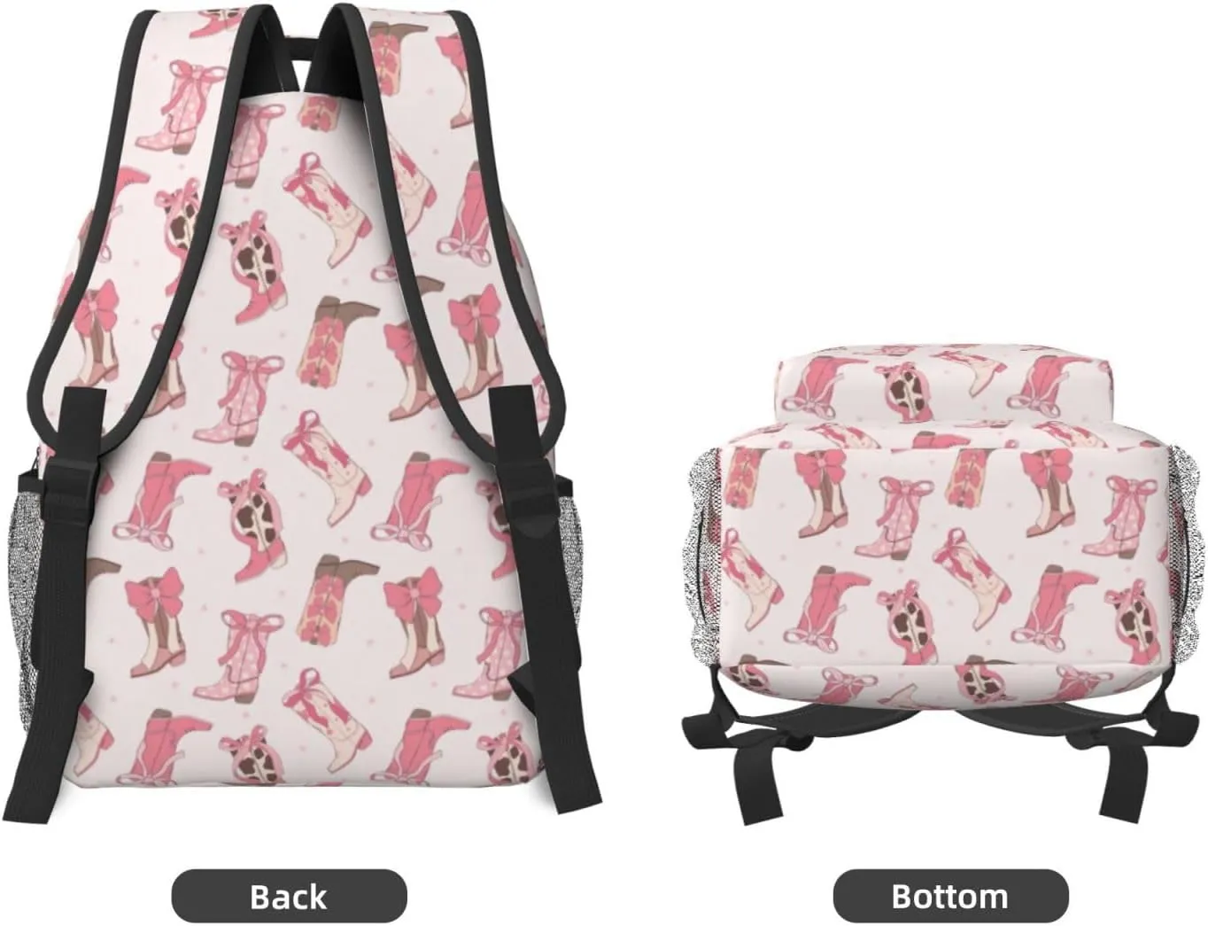 Cowboy Boots Backpack For Women Men Preppy Lightweight Backpack Laptop Travel Sports Bag Casual Daypack Backpack Adjustable Shoulder Straps With Multiple Pockets