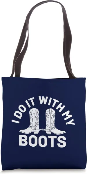 Cowboy Boots Western Rodeo Country Saddle Horse Riding Tote Bag