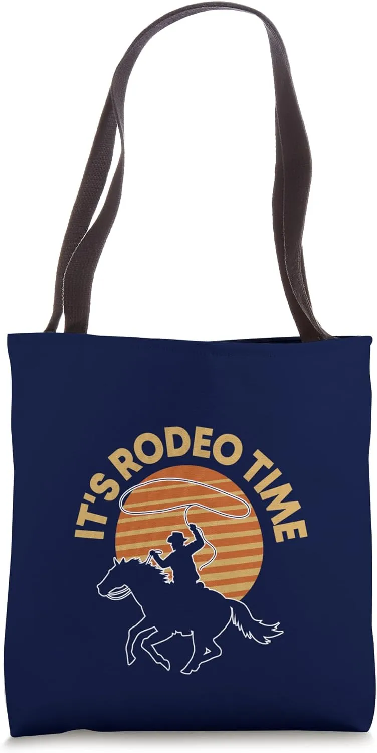 Cowboy Boots Western Rodeo Country Saddle Horse Riding Tote Bag