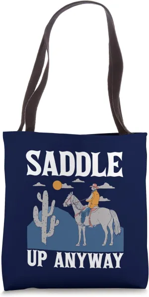 Cowboy Boots Western Rodeo Country Saddle Horse Riding Tote Bag