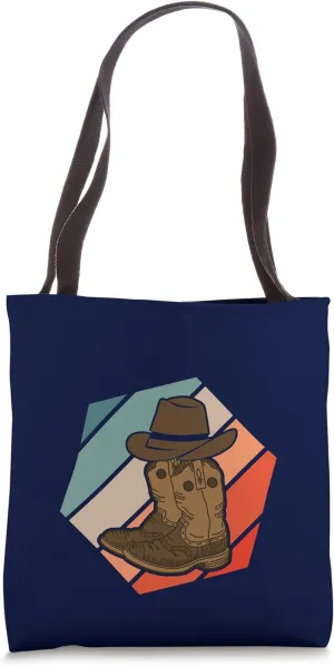 Cowboy Boots Western Rodeo Country Saddle Horse Riding Tote Bag