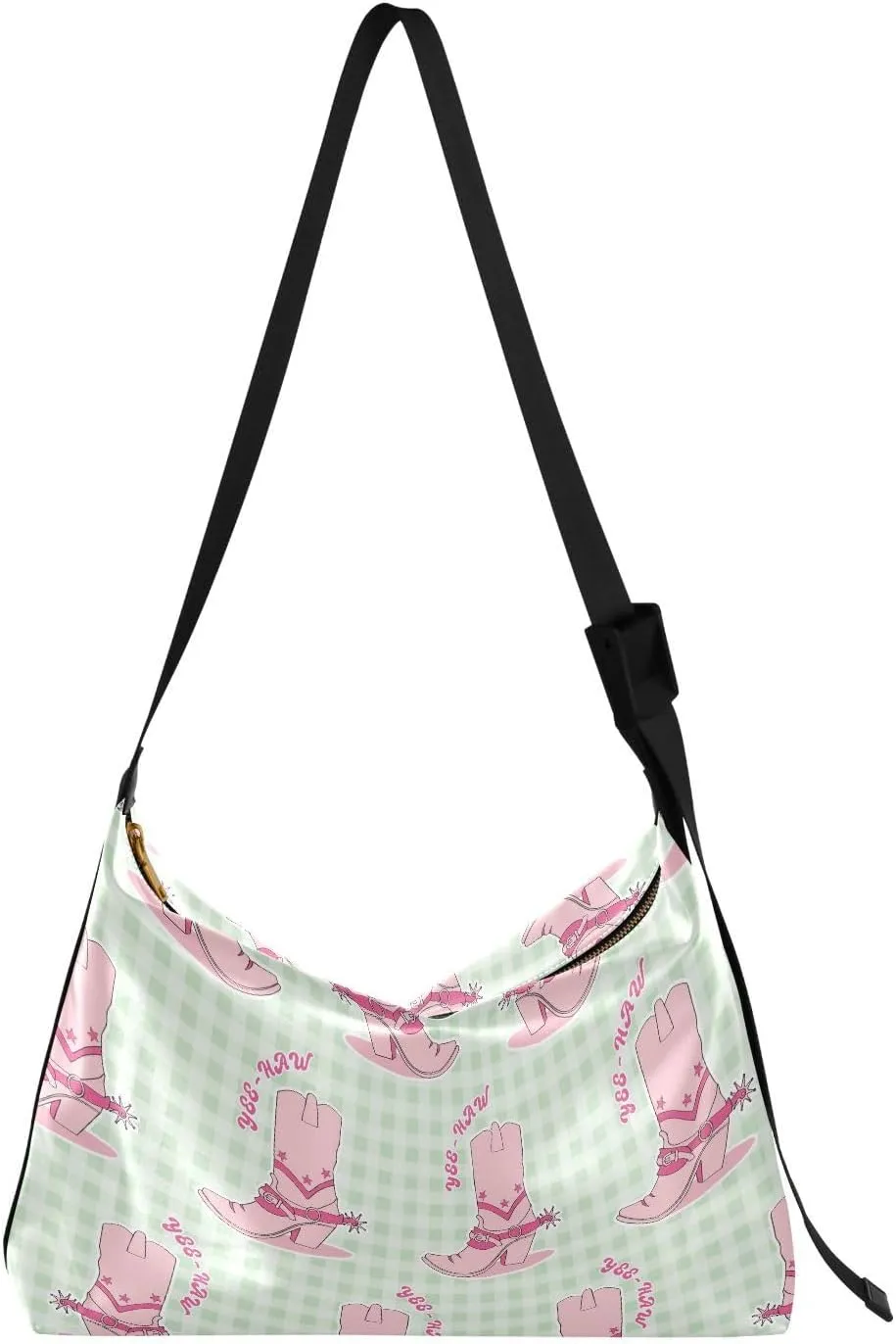 Cowboy Cowgirl Boots Hobo Crossbody Bags for Women Leather Large Shoulder Bag Cross Body Picnic Trendy Womens Tote Bags Handbag for Travel Shopping