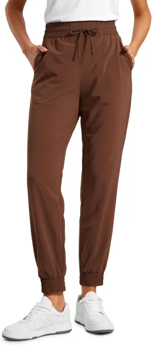 CRZ YOGA Lightweight Joggers for Women Workout Athletic Casual Lounge Travel Pants with Pockets Summer