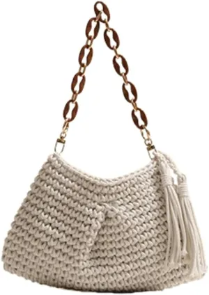 Cute Macrame Boho Beach Bag Women Hobo Shoulder Satchels Bags Summer Beach Purse Slouchy Travel Mini Tote Handbag 2025