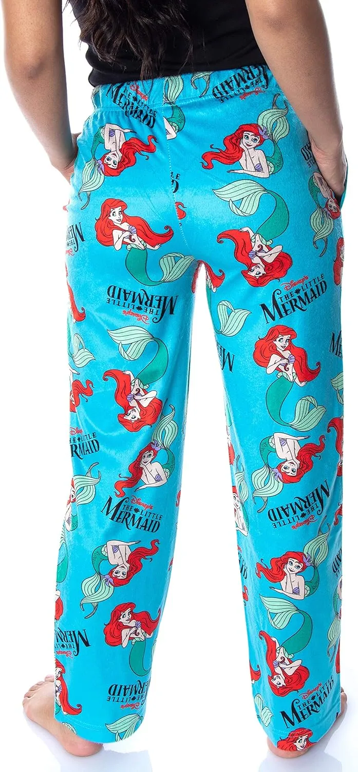Disney Women's Little Mermaid Ariel Fleecy Soft Loungewear Sleep Pajama Pants