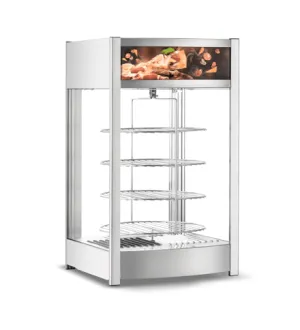 E-HW-97-2 Enhanced 18" Countertop Hot Food Showcase with Roating Shelf