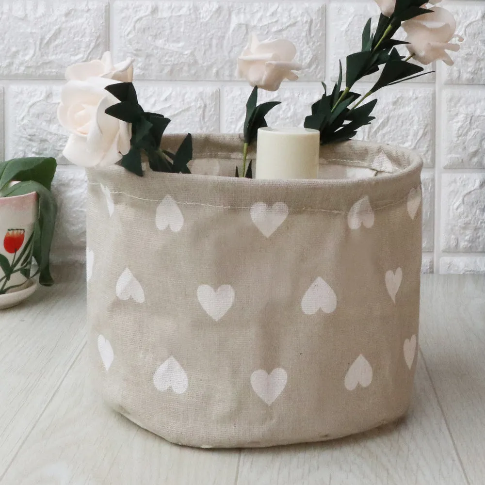 Fabric waterproof foldable storage basket