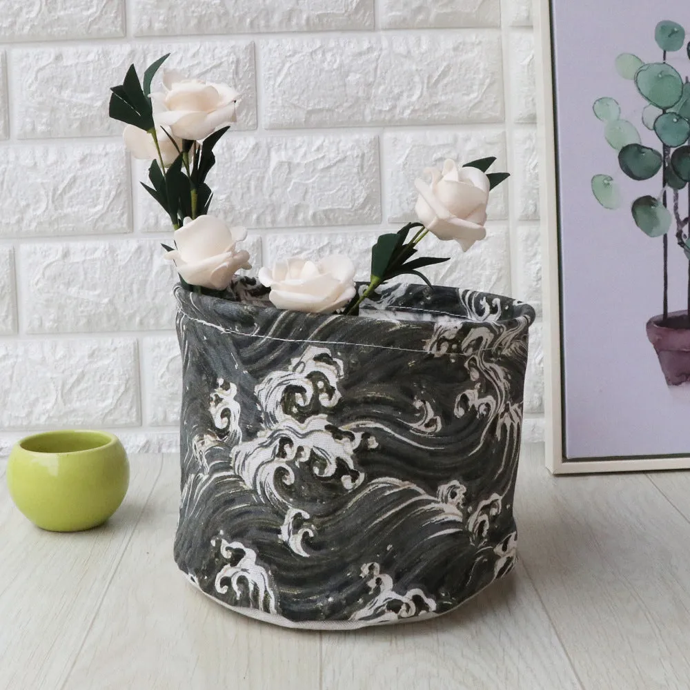 Fabric waterproof foldable storage basket