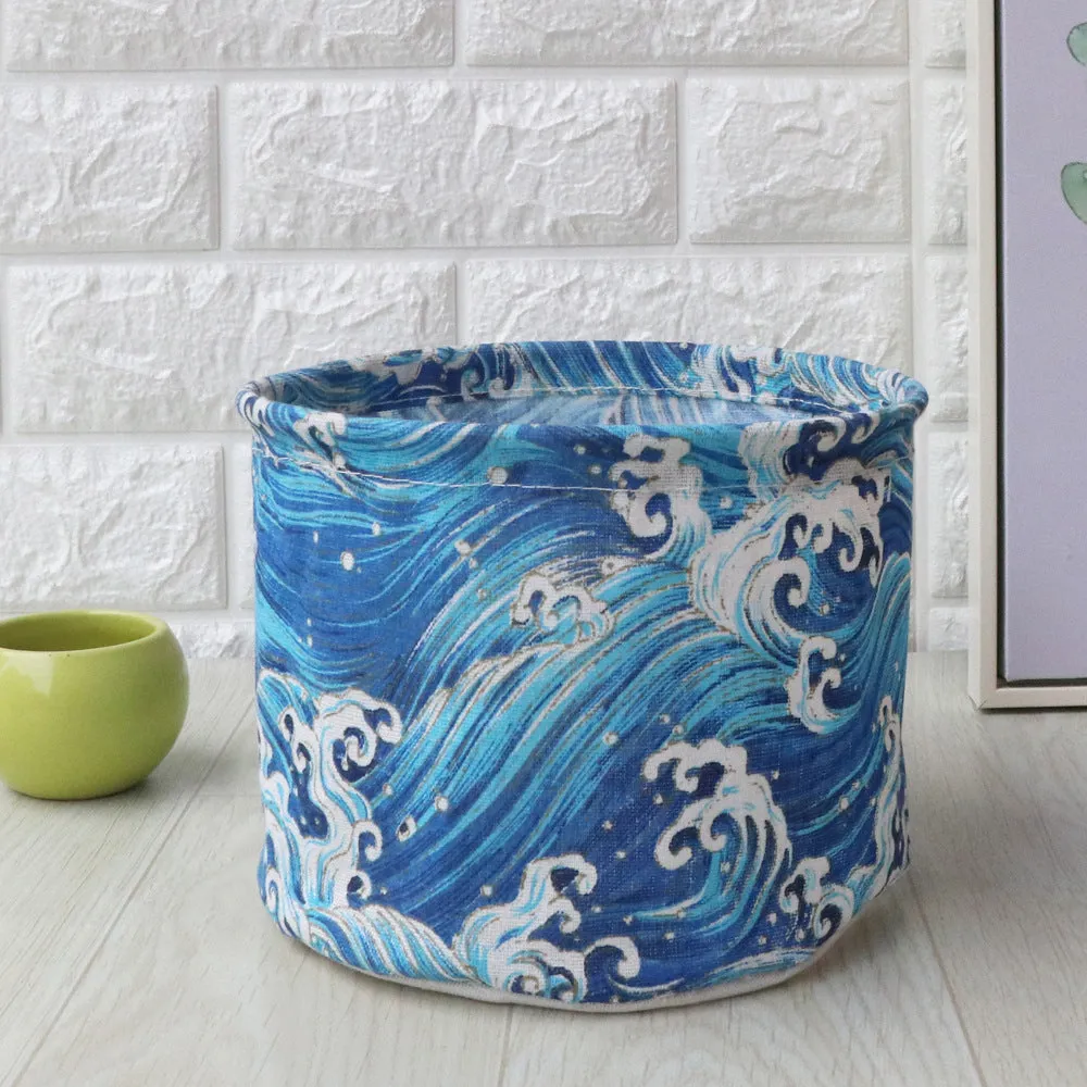 Fabric waterproof foldable storage basket