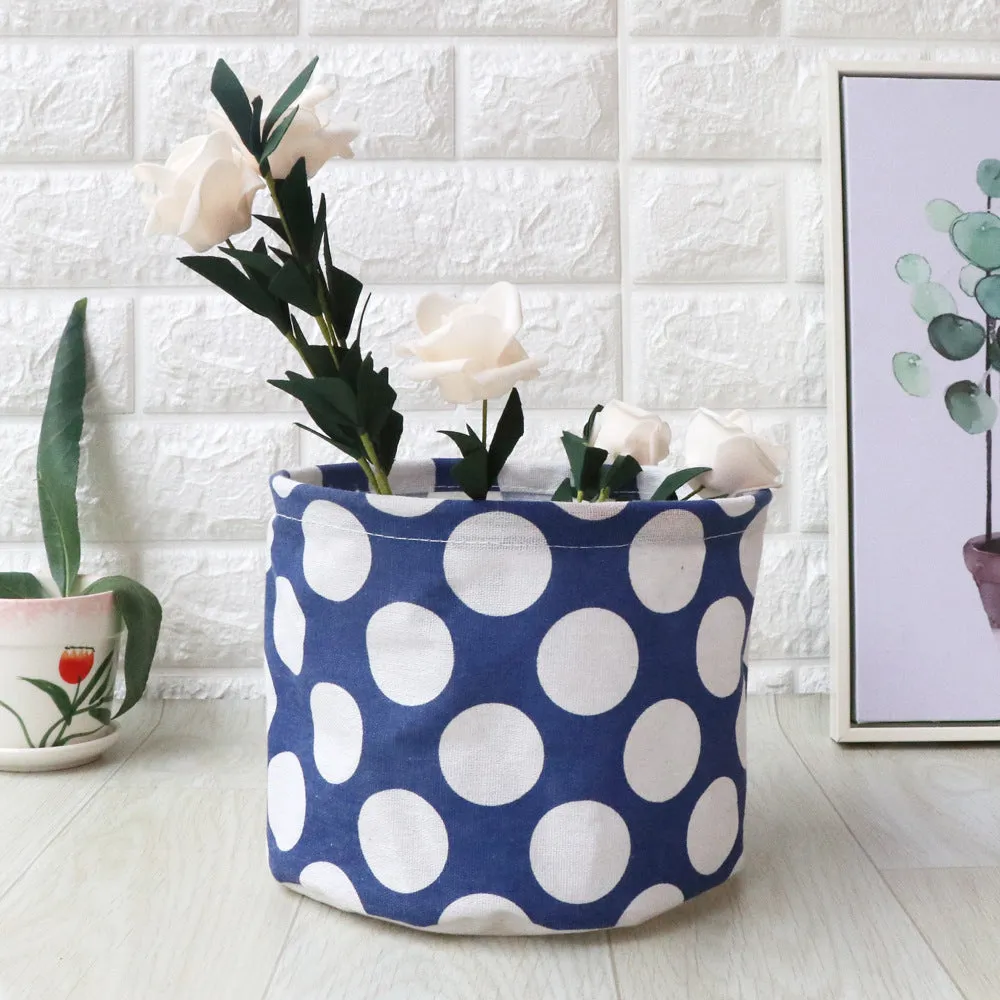 Fabric waterproof foldable storage basket