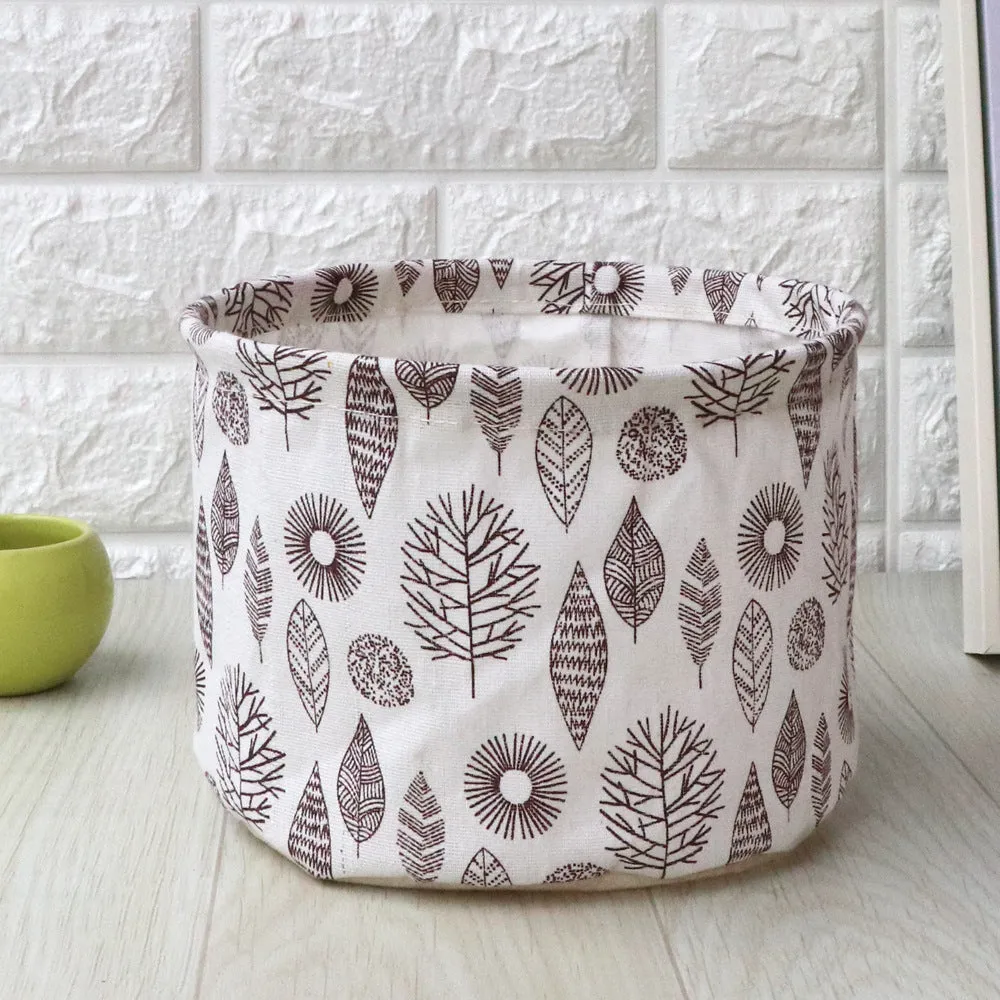 Fabric waterproof foldable storage basket