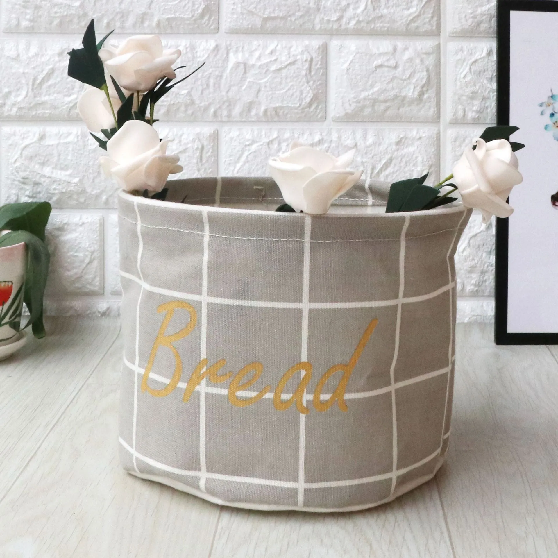 Fabric waterproof foldable storage basket