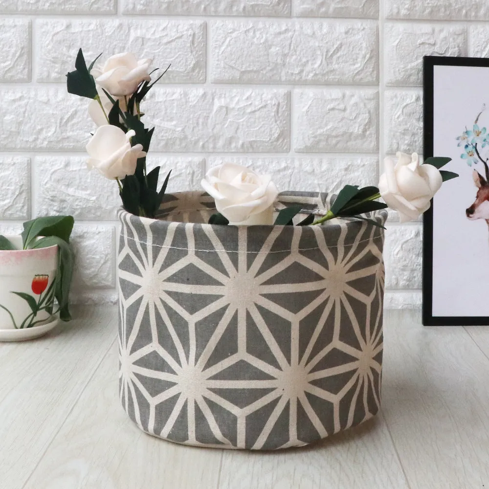 Fabric waterproof foldable storage basket