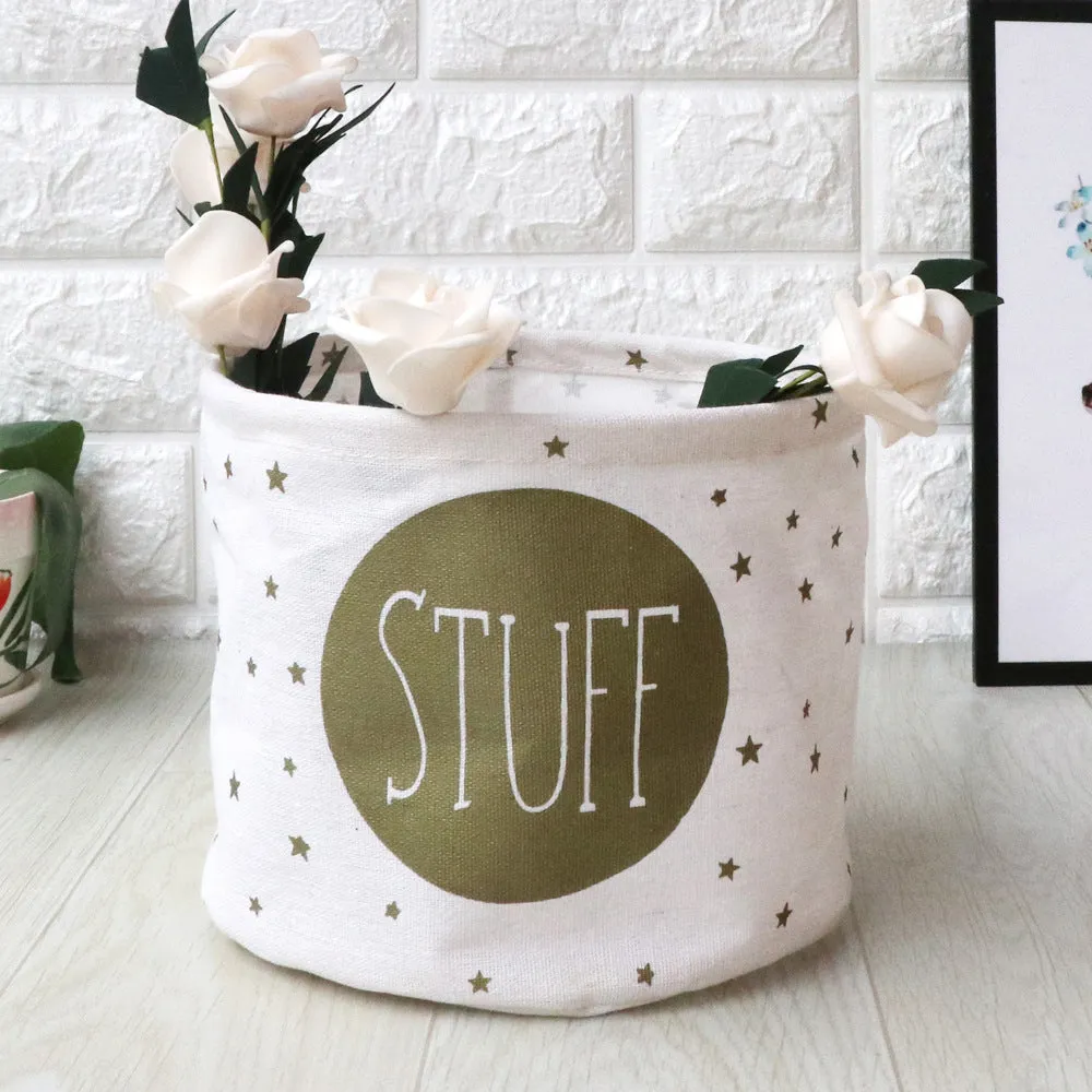 Fabric waterproof foldable storage basket