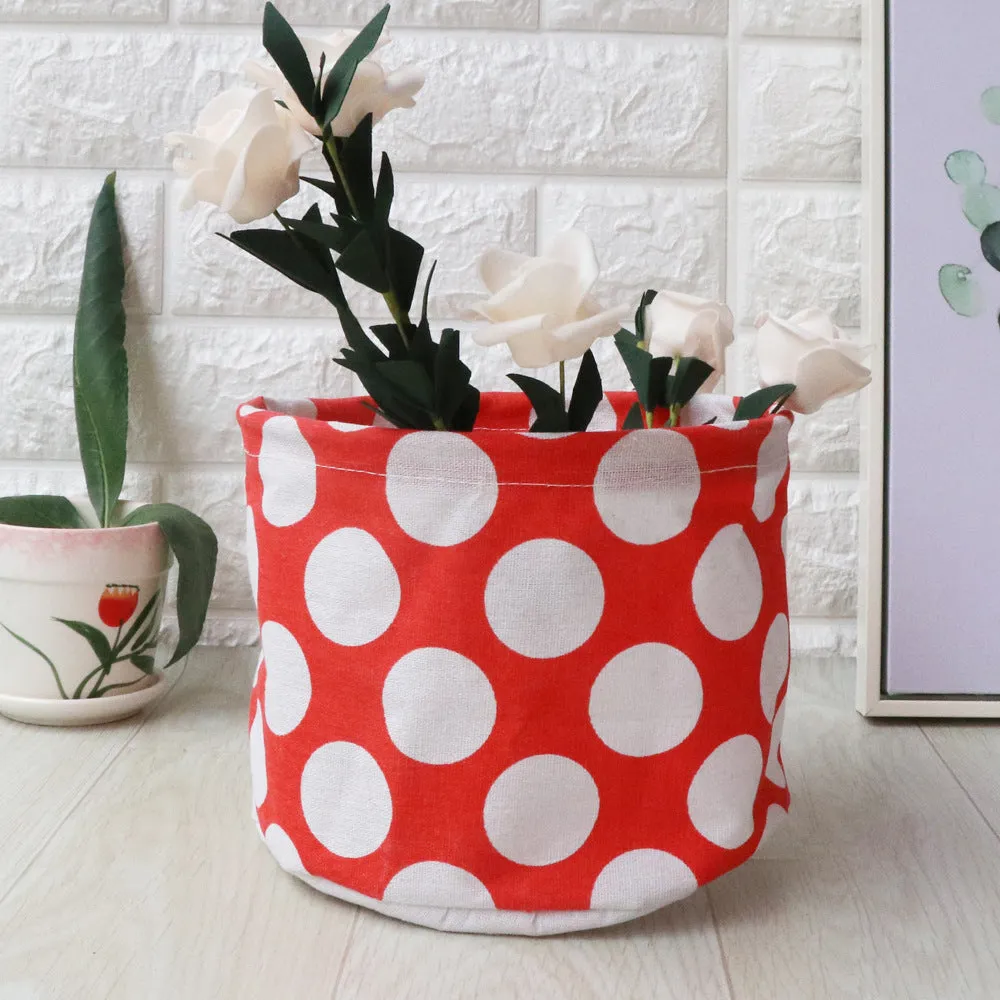 Fabric waterproof foldable storage basket