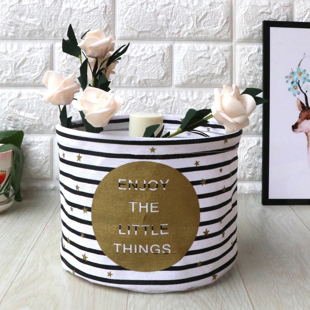 Fabric waterproof foldable storage basket