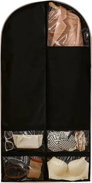 Garment Bags, Travel Garments Bag with Handles can be Used for Travel Storage, Suitable for Coats, Jackets, Sweaters(Black,60x160cm x63in)