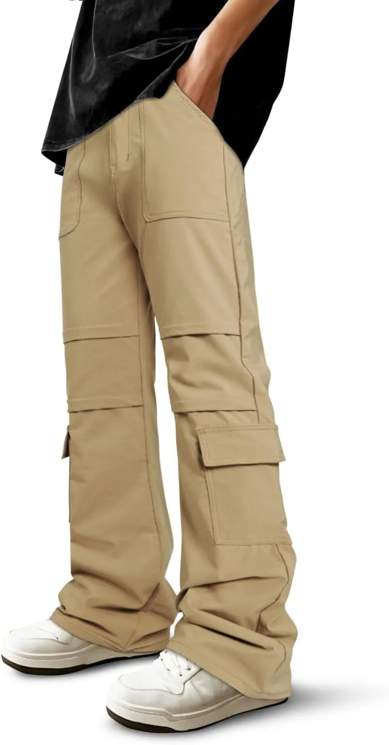 GINGTTO Mens Cargo Pants Relaxed Fit Y2k Pants Men Baggy