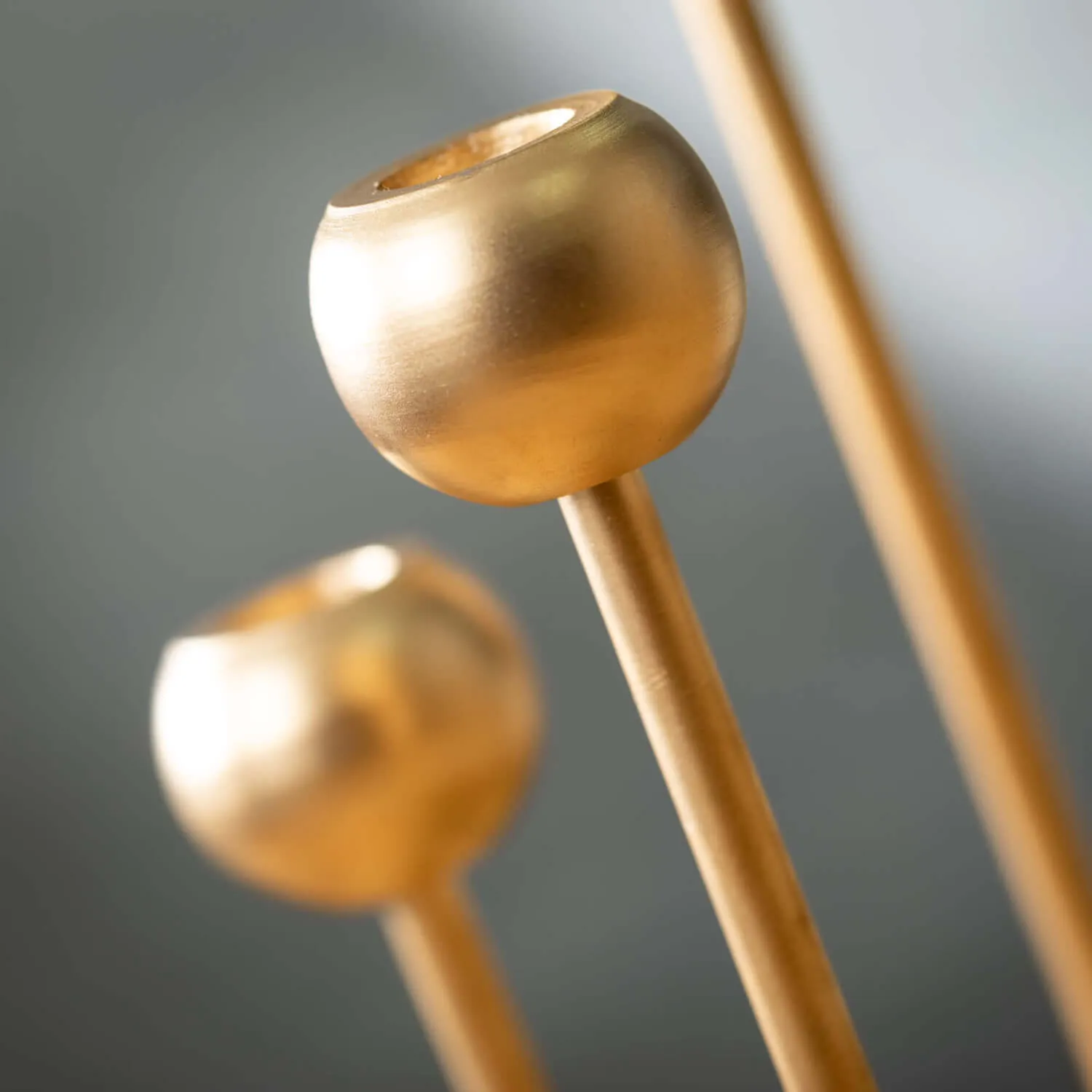 Gold Taper Candle Holder Set