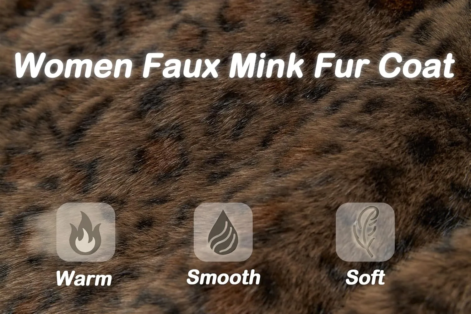GRAN ORIENTE Luxury Winter Thickened Leopard Print Long Coats For Women,Faux Mink Fur Fluffy Trench Cardigan Jacket Overcoat