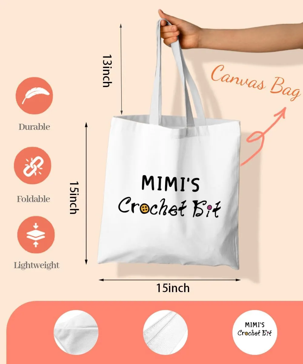 Grandma Gifts Tote Bag, Grandma Tote Bag, Grandma Christmas Birthday Gifts, Grandma's Crochet Kit Canvas Tote Bag