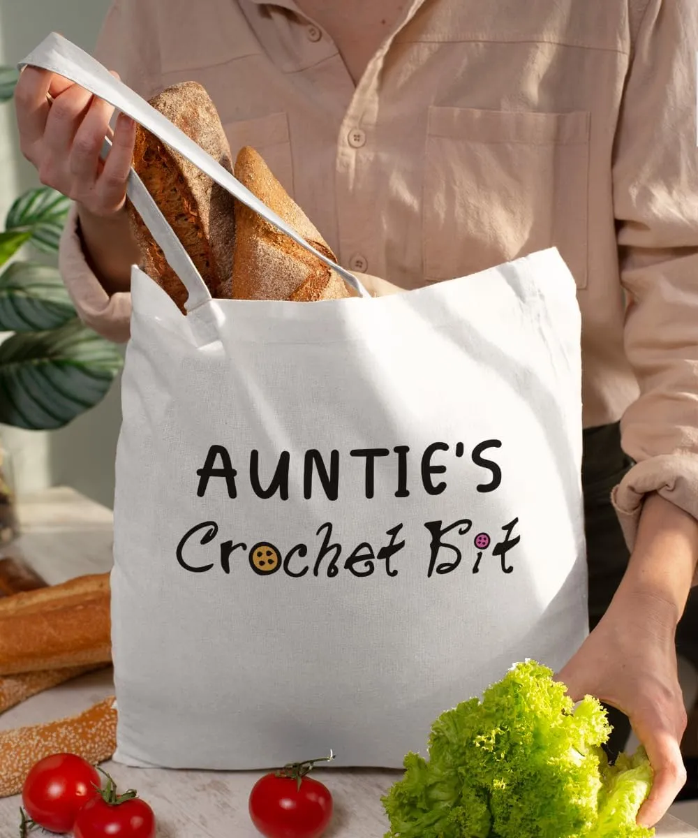 Grandma Gifts Tote Bag, Grandma Tote Bag, Grandma Christmas Birthday Gifts, Grandma's Crochet Kit Canvas Tote Bag