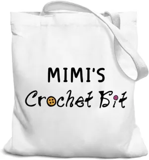 Grandma Gifts Tote Bag, Grandma Tote Bag, Grandma Christmas Birthday Gifts, Grandma's Crochet Kit Canvas Tote Bag