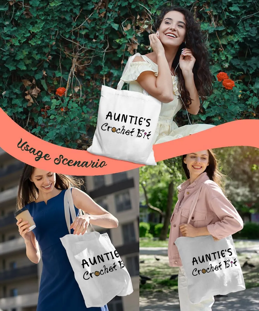 Grandma Gifts Tote Bag, Grandma Tote Bag, Grandma Christmas Birthday Gifts, Grandma's Crochet Kit Canvas Tote Bag