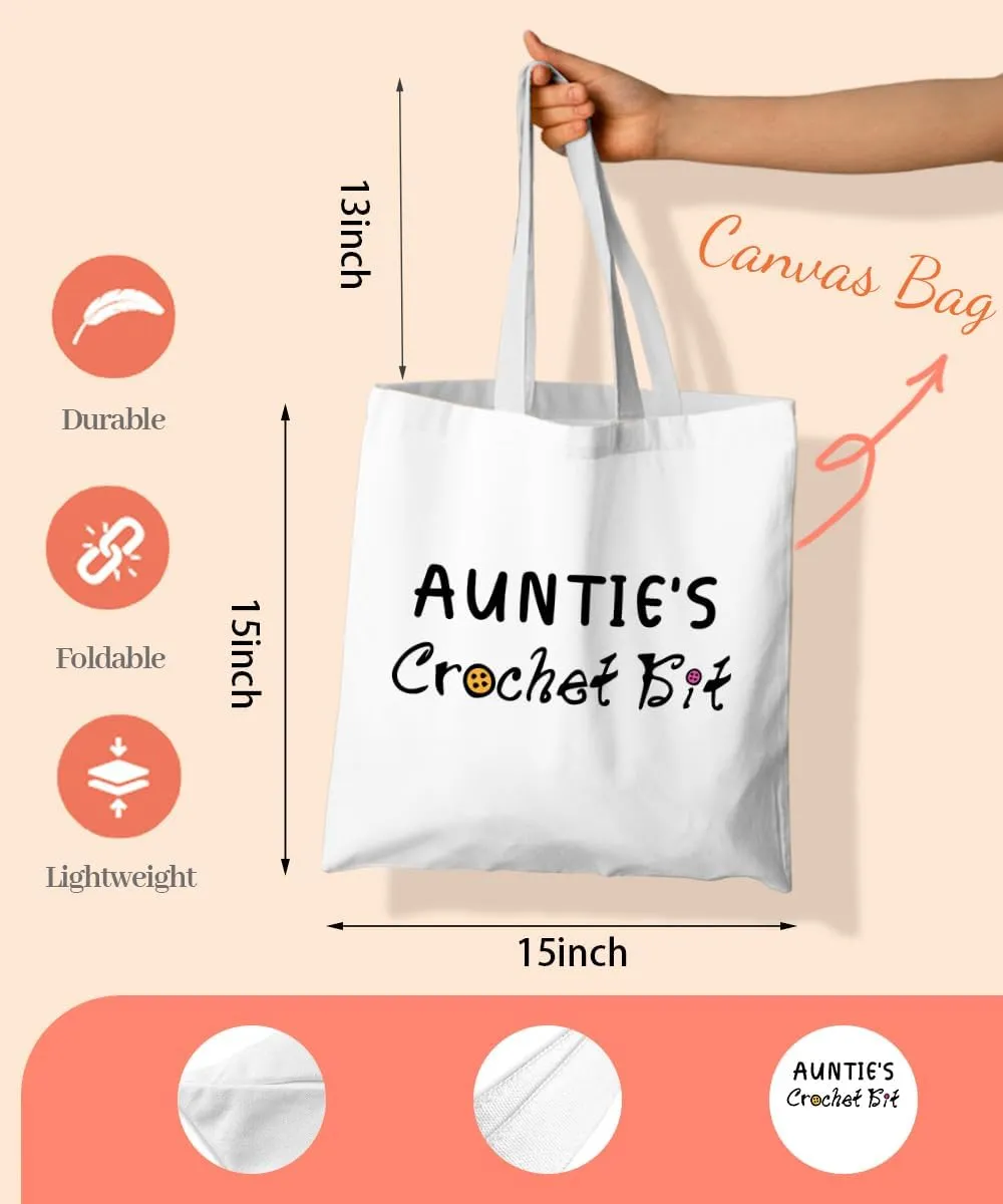 Grandma Gifts Tote Bag, Grandma Tote Bag, Grandma Christmas Birthday Gifts, Grandma's Crochet Kit Canvas Tote Bag