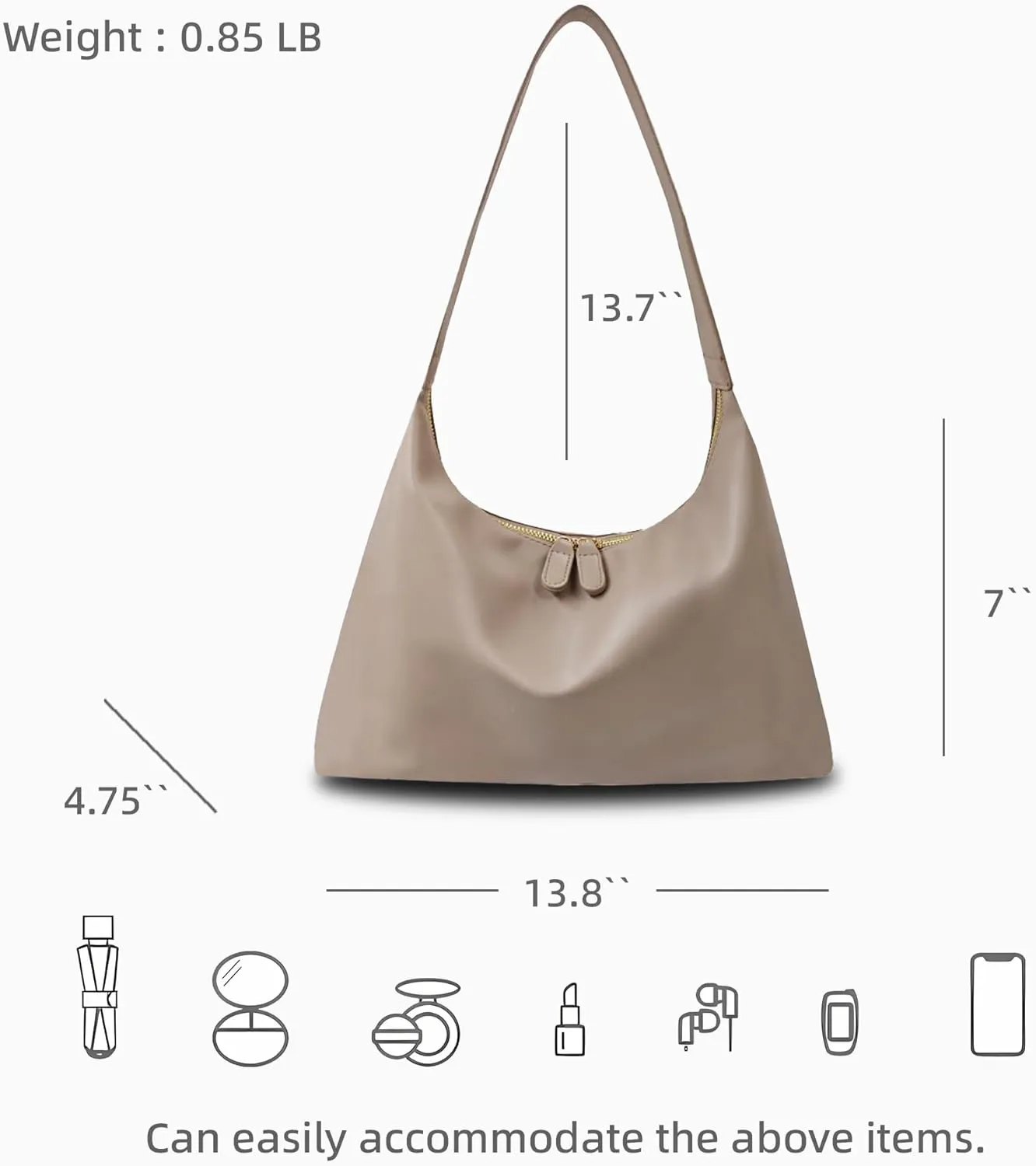 Hobo Bags for Women Vintage Soft PU Leather Shoulder Handbag Leather Shoulder Bag Female Underarm Bag