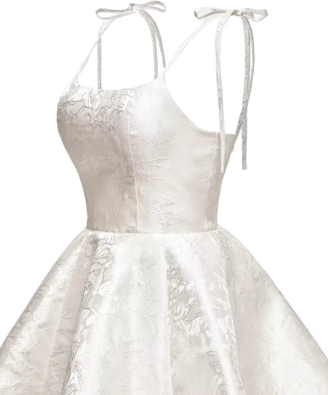 homdor Satin Prom Dresses for Women 2025 Long Spaghetti Straps Wedding Dress Embroidery A-line Formal Evening Gowns