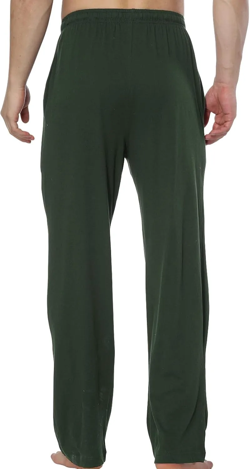 HomyComy Men's Pajama Pants Soft Sleep Pants Pajama Bottoms Cotton Lounge Pants with Pockets