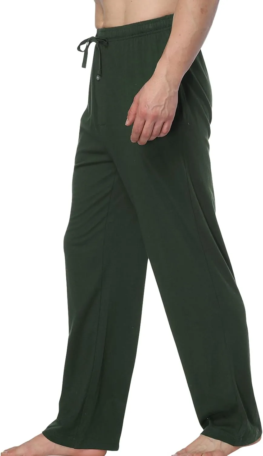 HomyComy Men's Pajama Pants Soft Sleep Pants Pajama Bottoms Cotton Lounge Pants with Pockets