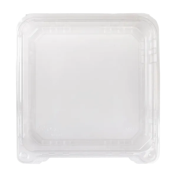 Karat 9''x9'' PET Plastic Hinged Containers, Clear - 200 pcs