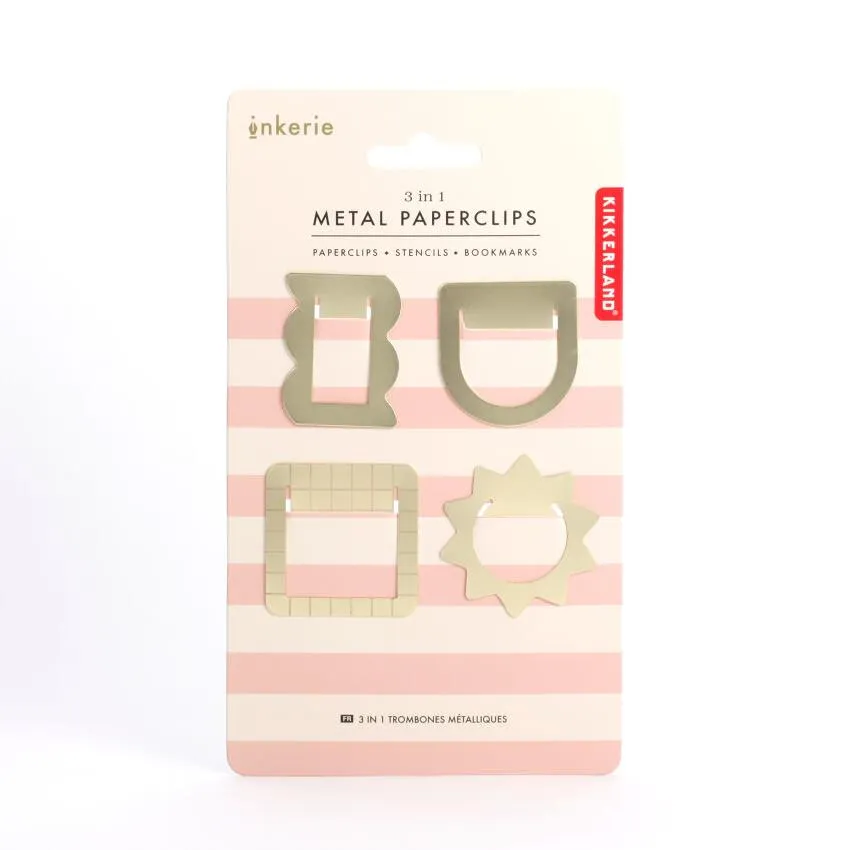 Kikkerland Brass Bookmarks 4pk