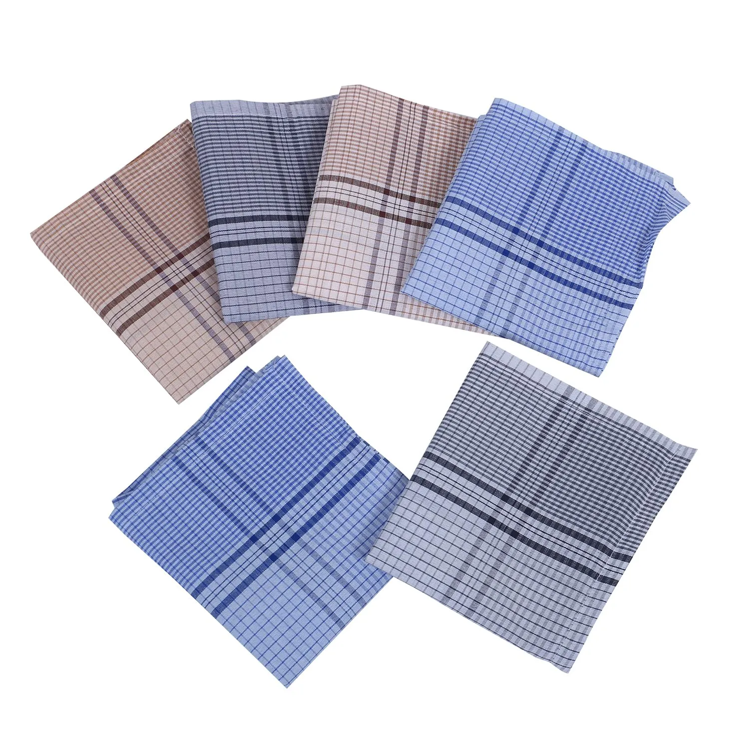Kuber Industries Handkerchiefs | Soft Cotton | Hankies for Mans | Hankies for Boys | Small Check | Rumal for Mans | Boys | Wicking Sweat | Set of 24 | Multi