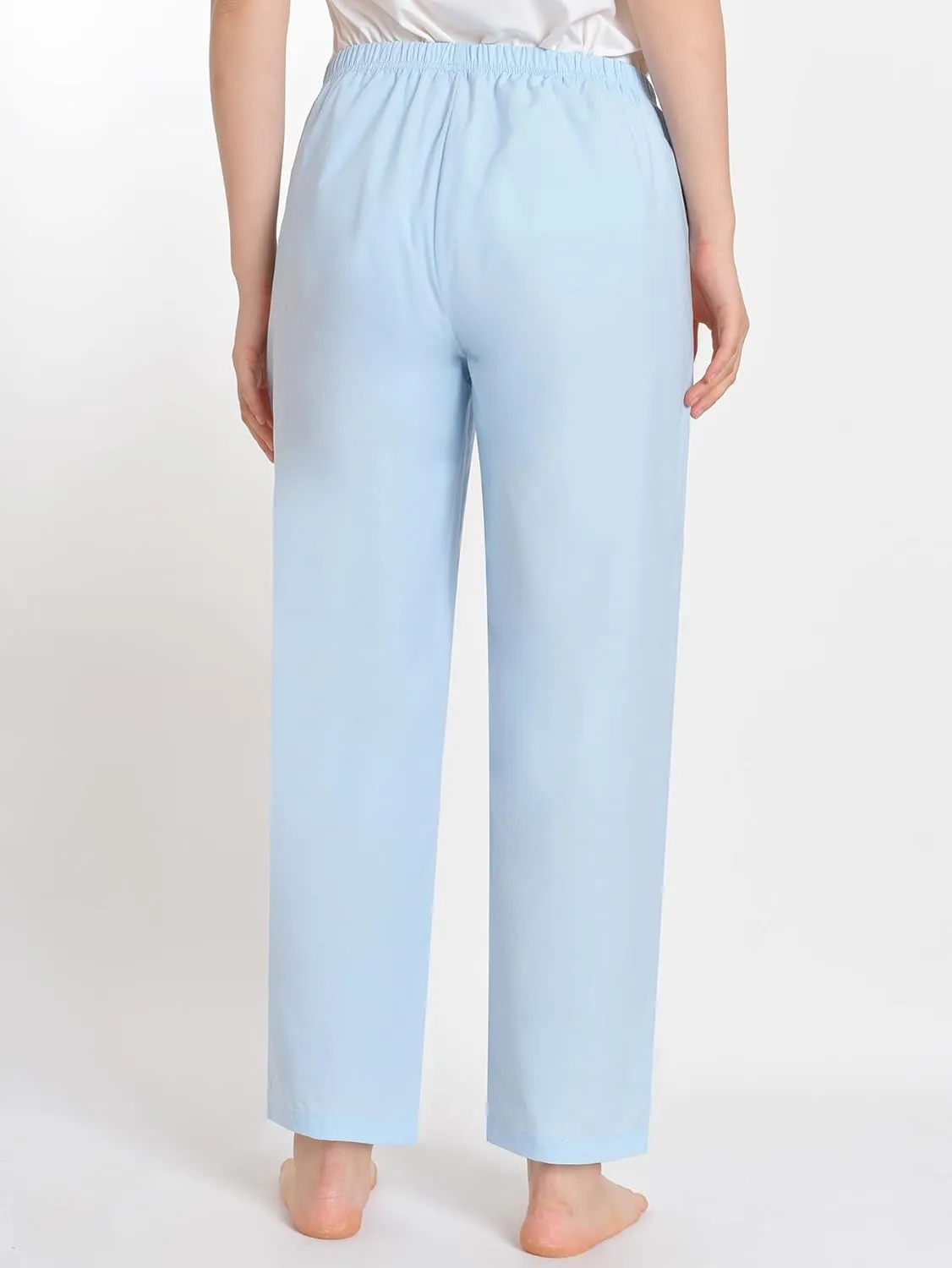 Latuza Women's Petite Pajama Pants Cotton Poplin Sleep Pants
