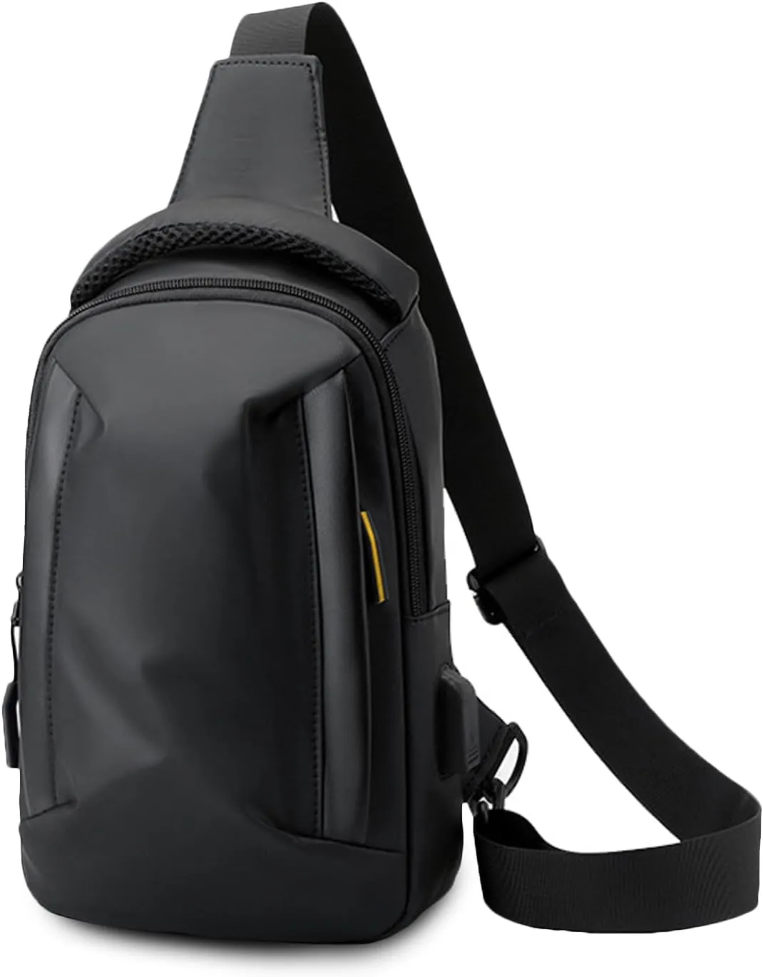 Men Crossbody sling bag Chest messenger pack with USB